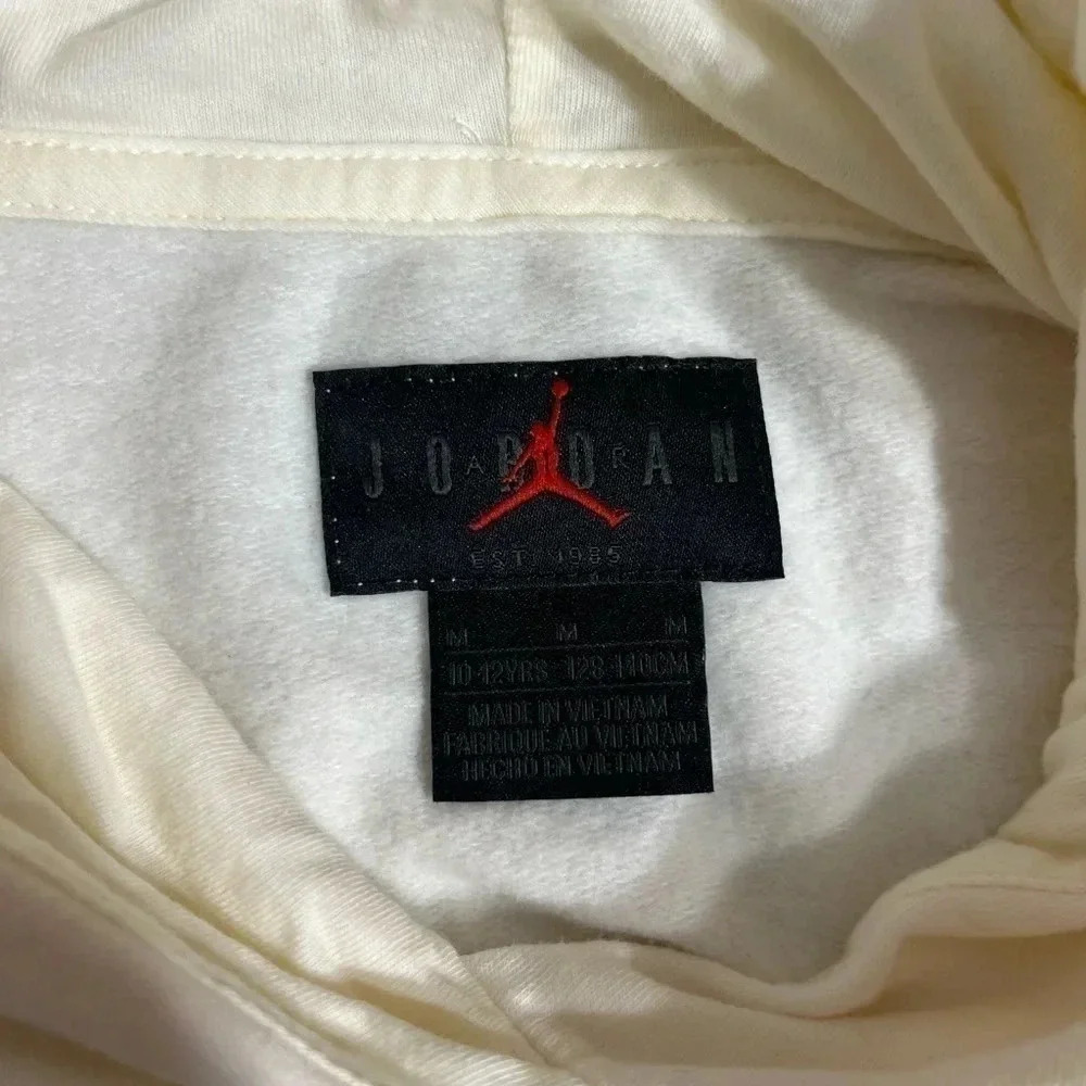 Girls Michael Jordan cropped cream hoodie size M - Picture 5 of 5